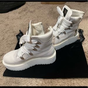 Fenty Puma Rihanna White Leather platform boot